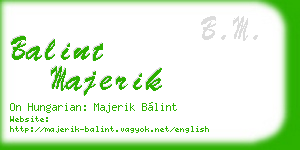balint majerik business card